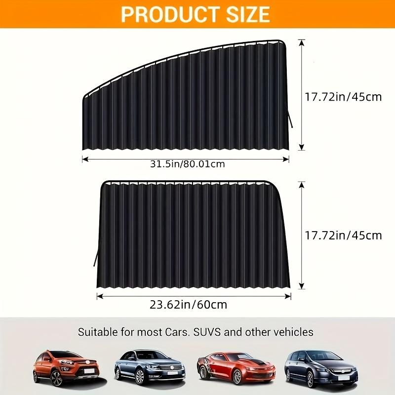 4pcs/set Car Side Curtain Adjustable Car Window Sun Screen Shades Auto Window Sun Shade Privacy Sun UV Protection Window Shield