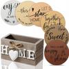 Natural Wooden Coasters For Drinks Set Of 6 Thick Absorbent Cup Pads With Storage Box For Coffee Wooden Table Protection