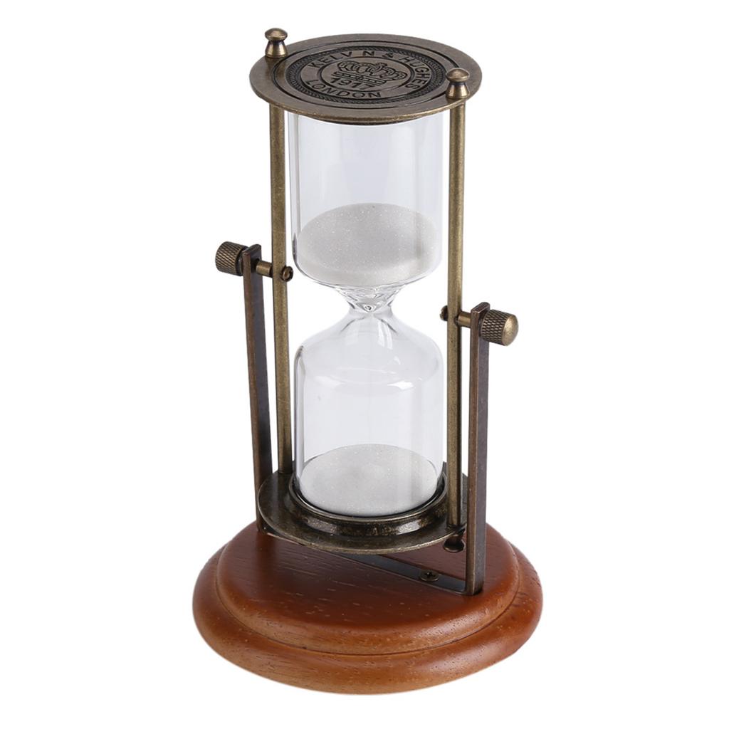 15 Minutes Metal Rotating Sand Glass Timer Clock Hourglass Table Ornament Home Decor Gift