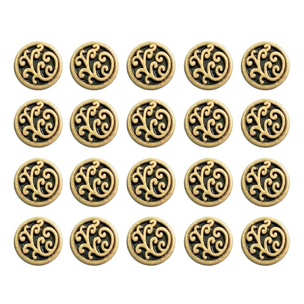 

20pcs 7mm Floral Button Buckle 4 Colors Clothes Metal Buckles DIY Doll Coats for 1/6 Doll бронзовий