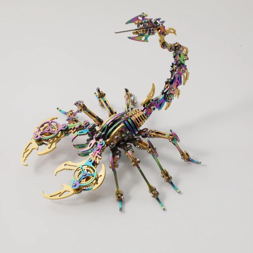 3D Assembly Kit Gifts for Children Anti-Stress Metal Mechanical Insect Animal Puzzles Toys for Adults