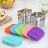 6pcs Stainless Steel Student Food Box 8 Oz Leak Proof Food Storage Containers With Silicone Lids School Lunch Supplies Storage