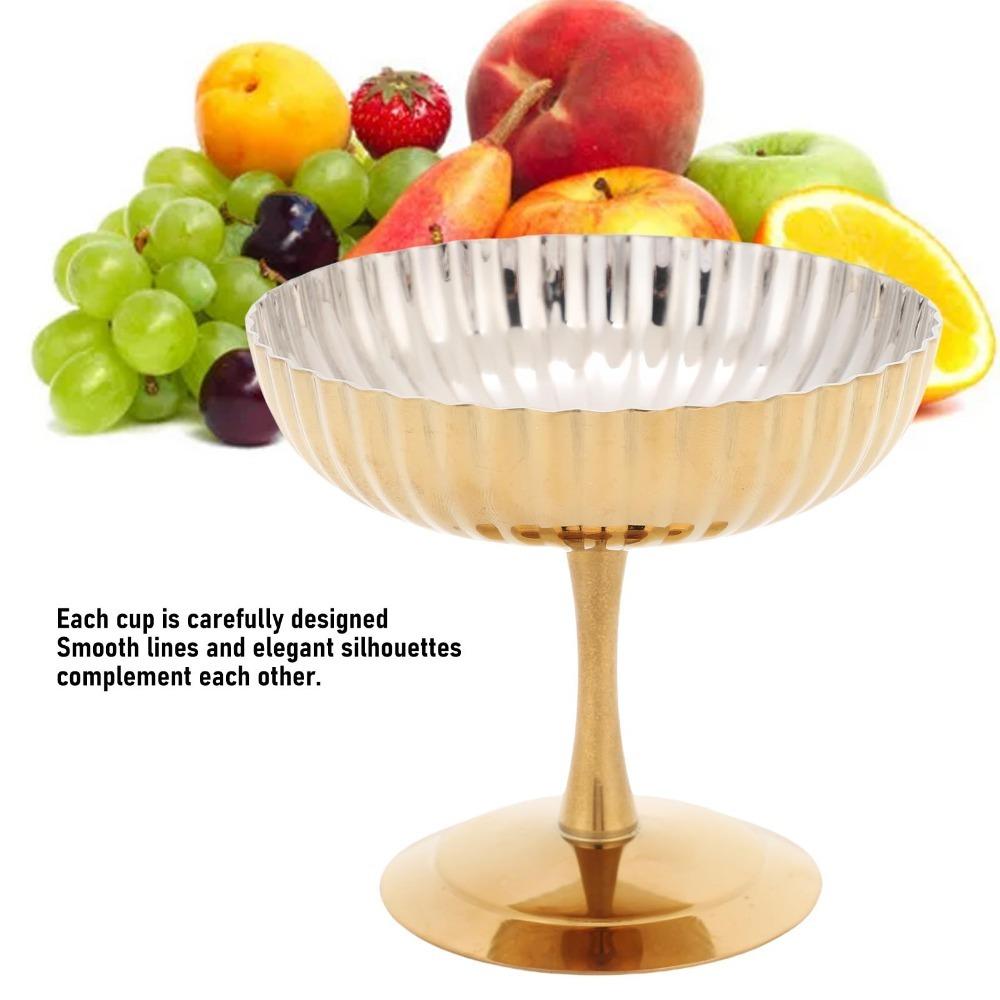 Burr Free Pudding Cup Mirror Polished Serving Cup Unbreakable Snack Bowl Ice Cream Storage