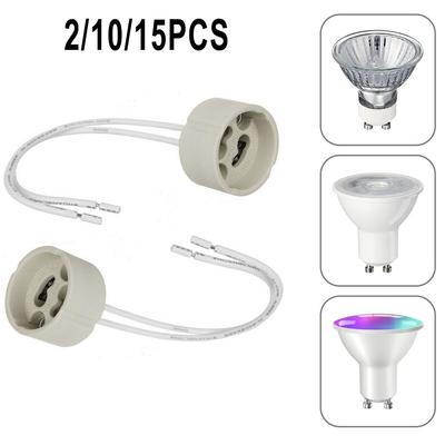 GU10 Holder Socket 10/15pcs Fitting Wire 150mm Wire