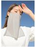 Women's Ice Silk Sun Protection Face Mask: Breathable, Ear-Hanging, Moisture-Wicking, Quick-Drying Veil for Outdoor Cycling and Driving.