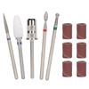 5pcs Nail Art Grinding Head Dead Skin Removal Nail Drill Bits Sanding Polishing Head Set