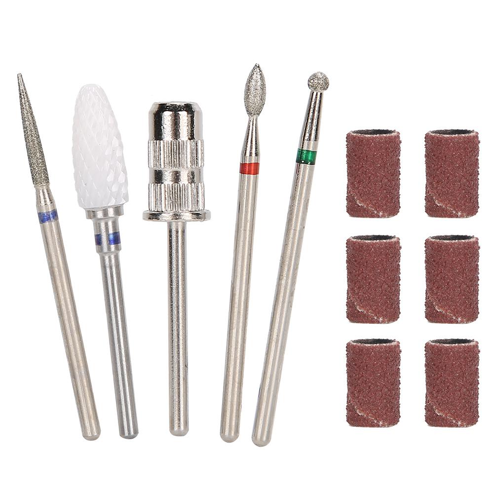 5pcs Nail Art Grinding Head Dead Skin Removal Nail Drill Bits Sanding Polishing Head Set