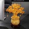 Citrine Money Tree Figurine: Attract Wealth & Fortune, Living Room & Entrance Décor