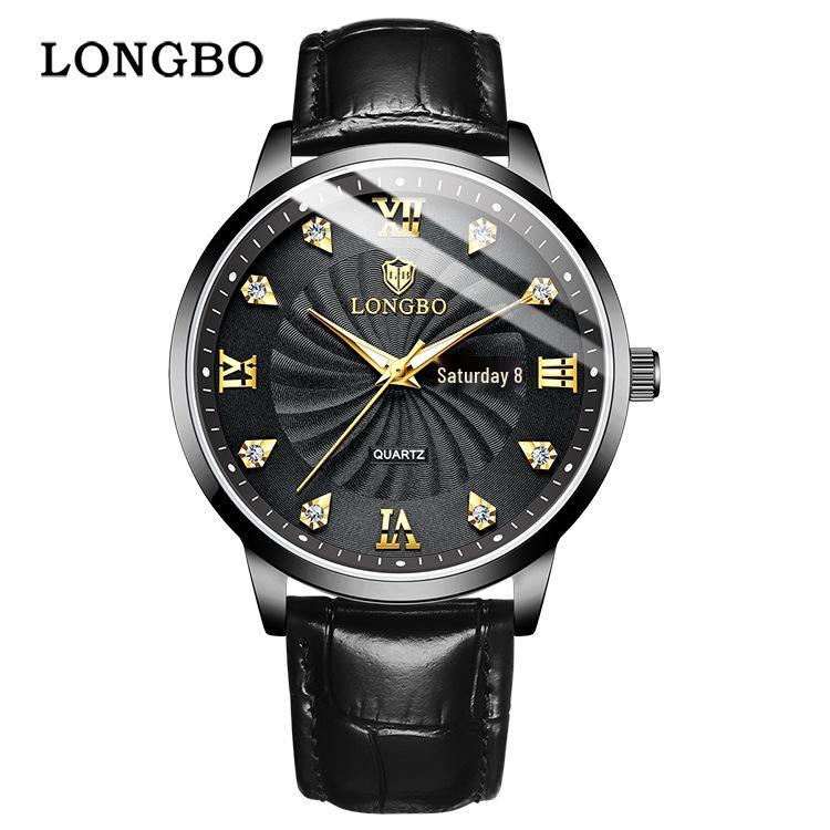 Longbo Men's Waterproof Quartz Couple Watch - Simple Casual Design