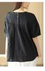 TRTRO Short Sleeve Lace Solid Loose Breathable Top Short Women's Blouse, Color, Flexible, Fit, (Free Size, Sleeve/Black)