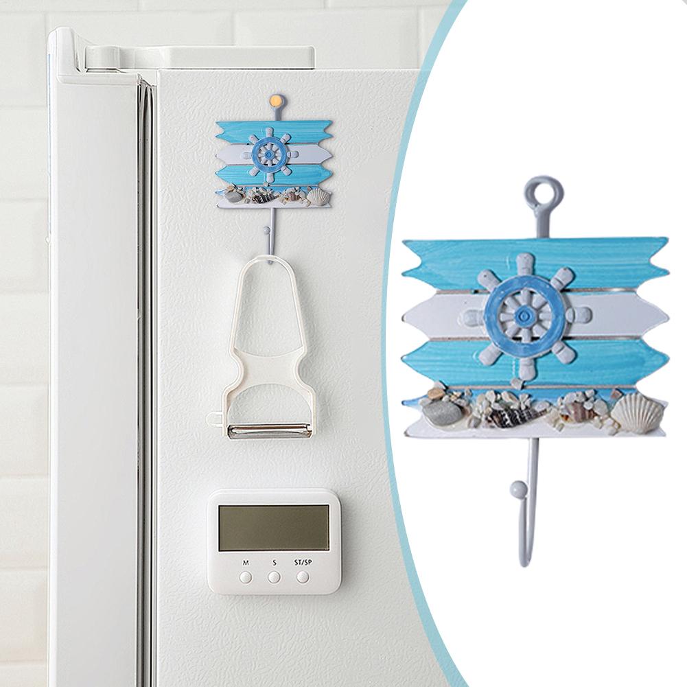 Coat Hooks Wooden Heavy Duty Decorative Rustic Storage Yacht Shaped Towel Hooks Key Holder For Backpack Umbrella Clothes Towel