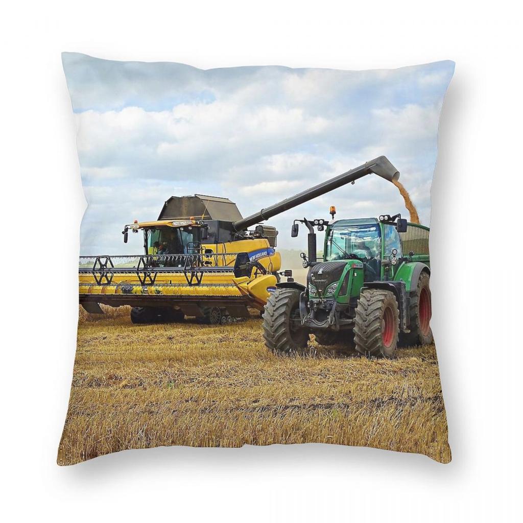 Modern Day Harvest Square Pillowcase Polyester Linen Velvet Printed Zip Decorative Throw Pillow Case Car Cushion Case