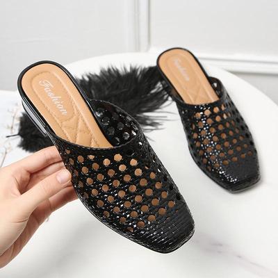 Sandały damskie Letnie kapcie z otworami Moda Jednolity kolor Niski obcas Slajdy Na co dzień Oddychające buty