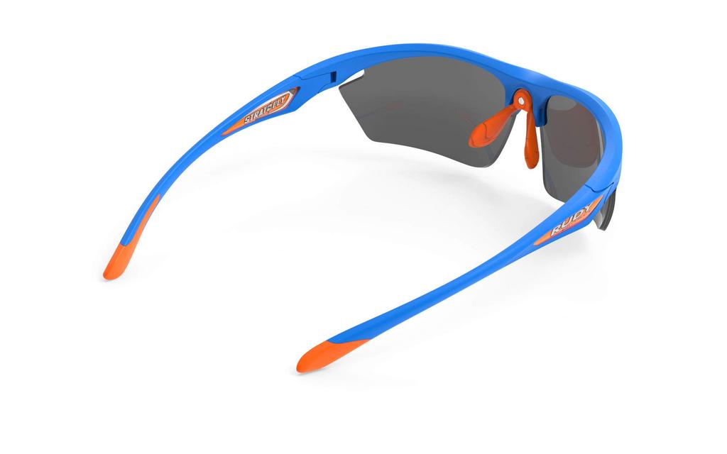 Rudy Project Stratofly Azzurro Sport Mandarin Sonnenbrille, Gestell/Rauch Schwarz, Glas Gummi, SP231081-0000