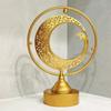 Hollow Ramadan Night Light Gold Ramadan Ornament Eid Mubarak Crescent Lamp  Muslim Festival