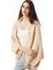 Women's Cozy Wool Shawl - Solid Color Knit for Autumn & Winter