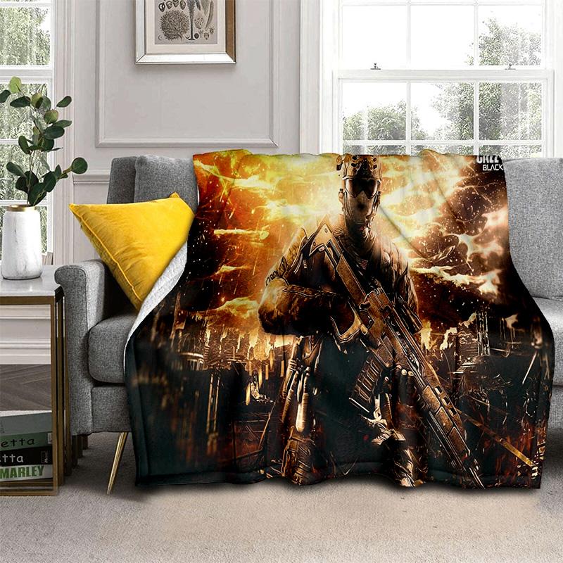 3D Call of Duty,COD Game, Gamer HD Blanket,Soft Throw Blanket for Home Bedroom Bed Sofa Picnic Travel Office Cover Blanket Kids