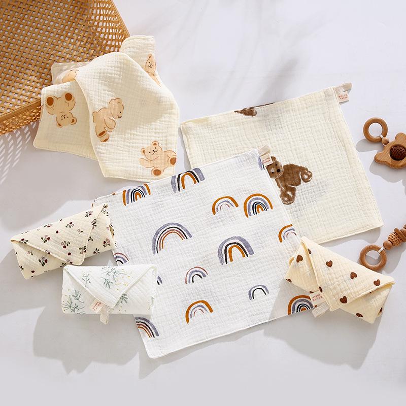 Newborn Baby Pure Cotton Gauze Washcloth - Class A Print
