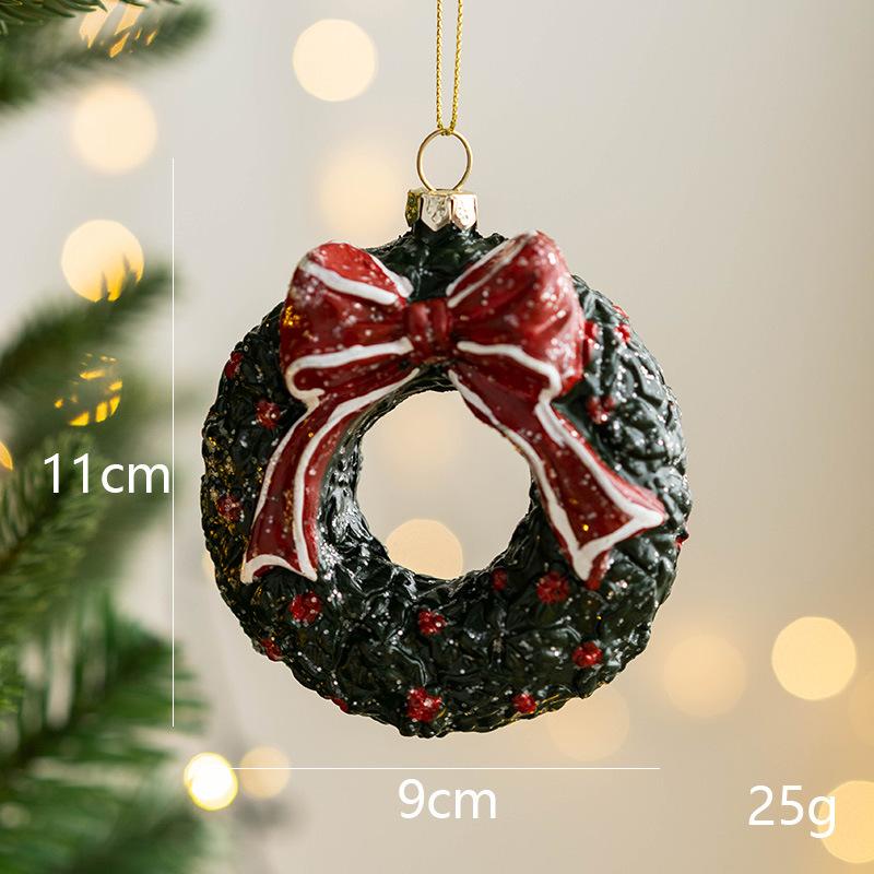Christmas Colored Shaped Ball Christmas Tree Decorative Pendant Christmas Gift Bag Car House Snowman Garland Pendant