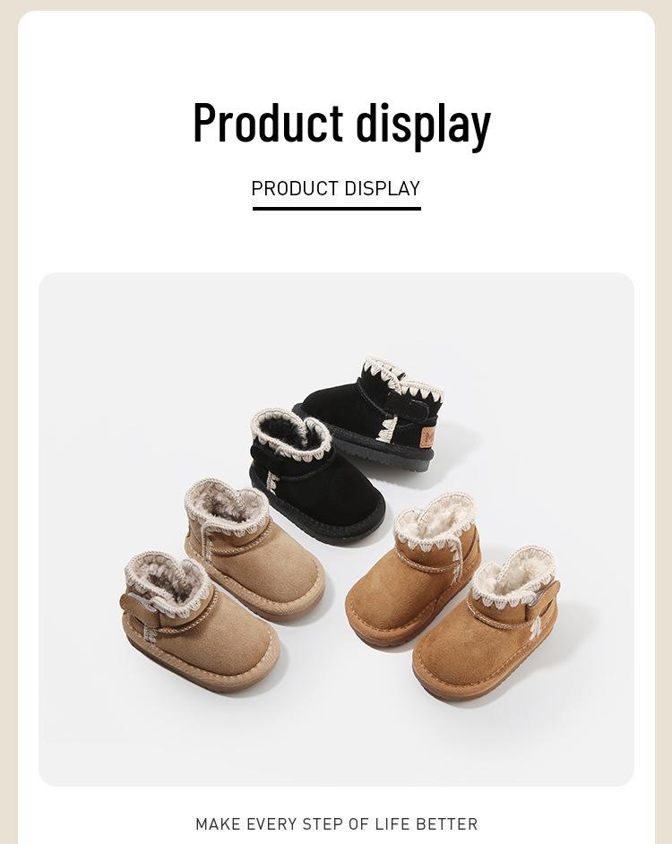 Infant & Toddler Winter Cartoon Cotton Boots - Warm Walking Shoes for Boys & Girls