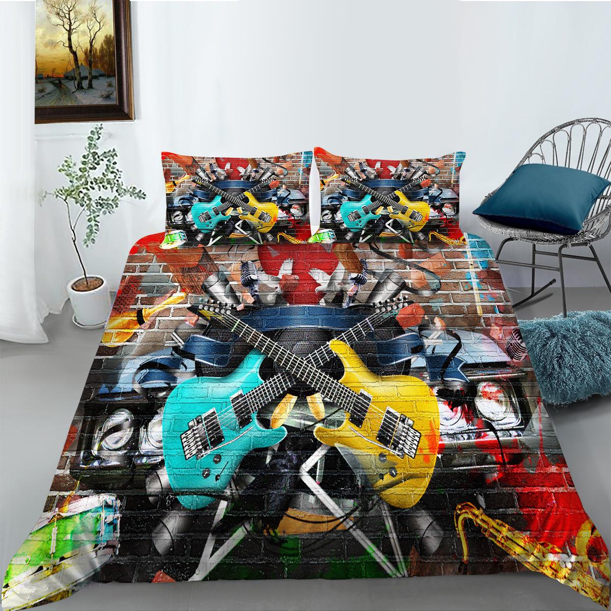 

Роскошный комплект постельного белья с пуховым одеялом и наволочкой с цифровой печатью высокой четкости, 2/3 кусочка ткани из микрофибры для полноразмерного украшения дома Baby 100x135cm