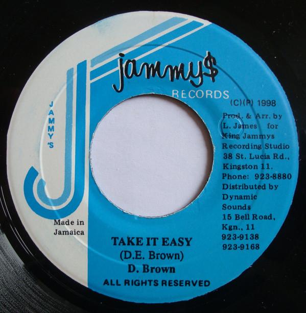 

7inch Record DENNIS BROWN Take It Easy NONE Jammys Records 1998 Jamaica Reggae Ska Dub Used