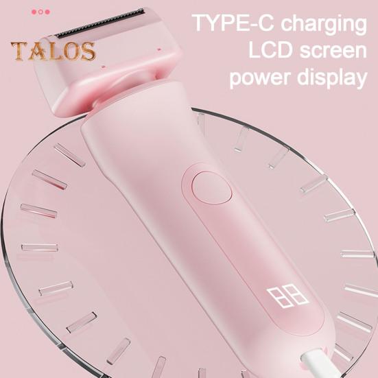 Double Heads Women Electric Shaver USB Rechargeable Waterproof Portable Face Body Bikini Area Arm Leg Hair Removal Epilator Razor Trimmer