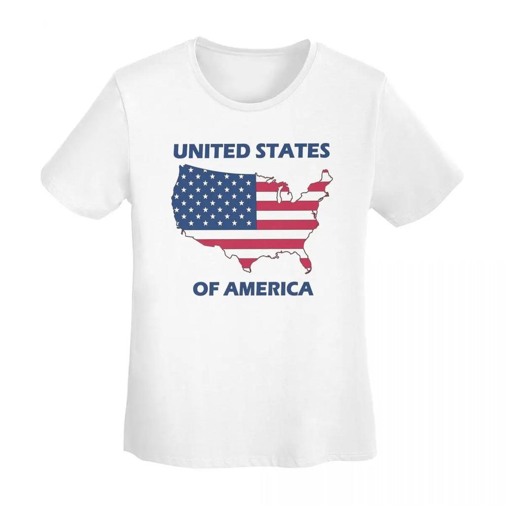 USA American Flag TShirt Women Short Sleeve T Shirts Round Neck Clothing Cotton Summer Tees Streetwear