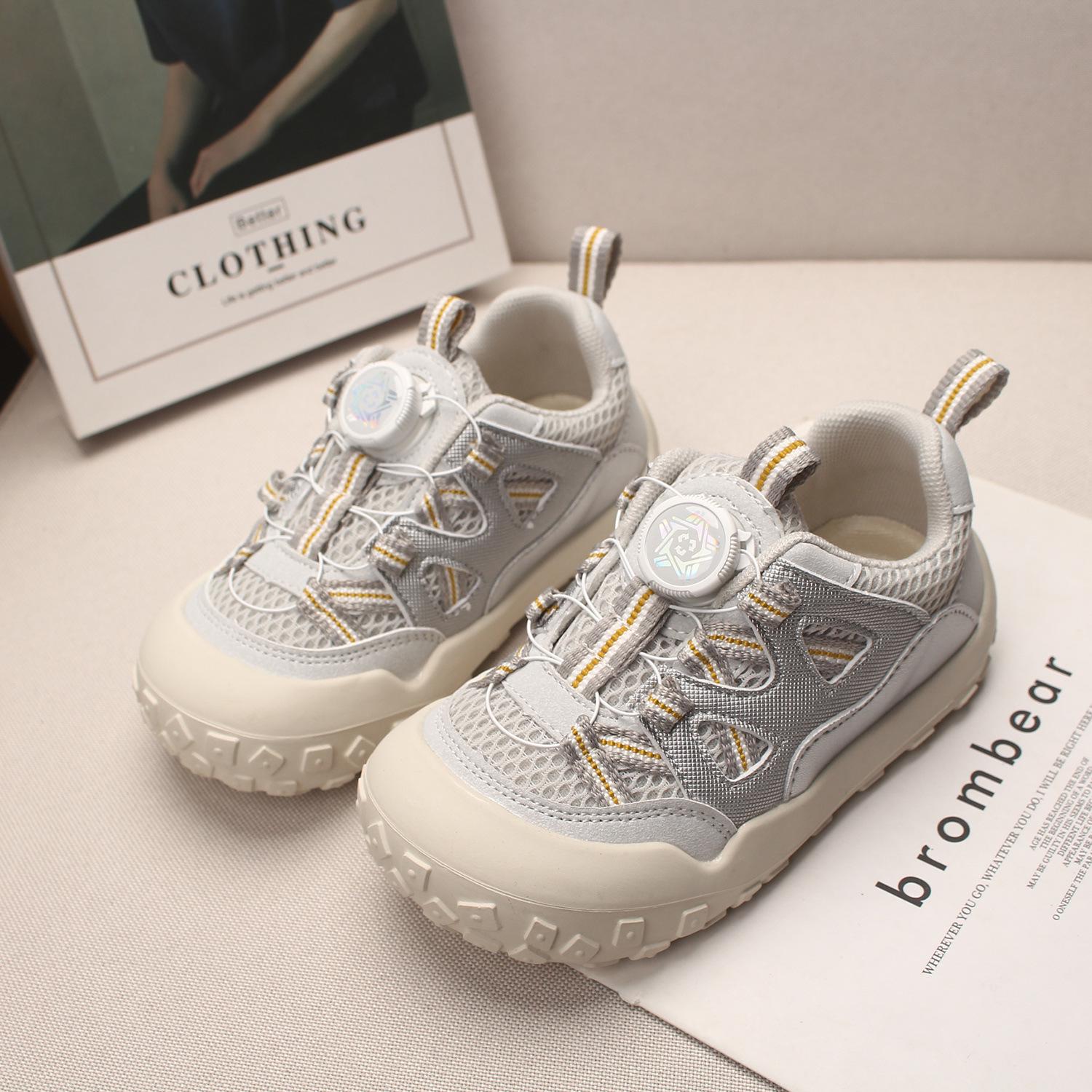 

2026 Spring Kids Sports & Casual Shoes: Boys & Girls Toddler Indoor Kindergarten Sneakers 22-26 Size, Min. 5 Pairs сірий колір