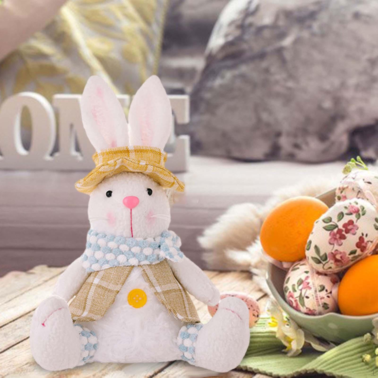 

Пасхальный кролик, кукла, украшение, плюшевая игрушка, освещенная фигурка кролика для домашнего офиса Male