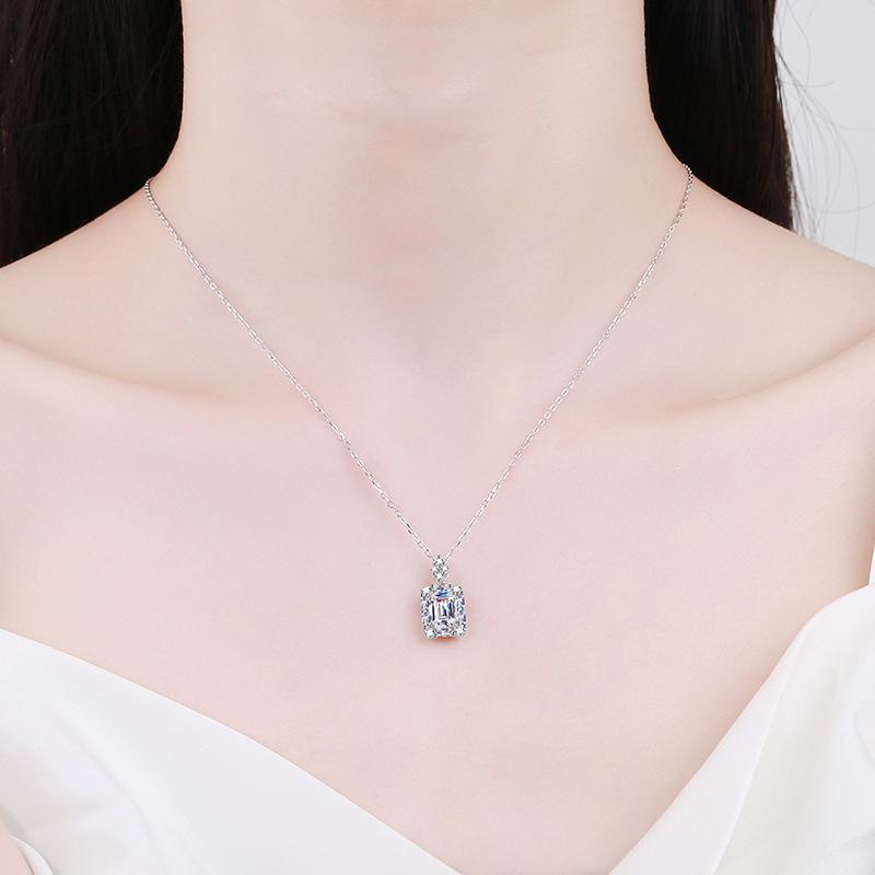 New 925 Sterling Silver Necklace 5A Zircon High Quality Fashion Jewelry For Women Chain Wedding Birthday Party GiftGood product