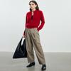 PALUOPO Semi-High Neck Pure Cashmere Knit Cardigan