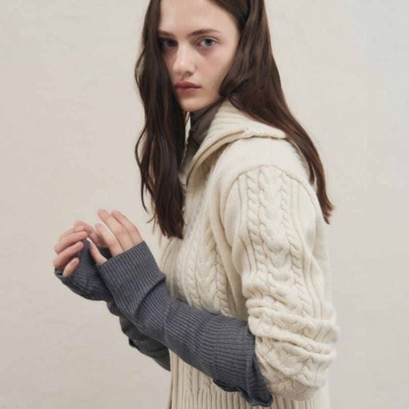 Leathery Soft Ribbed Hand Warmer [3COLOR]