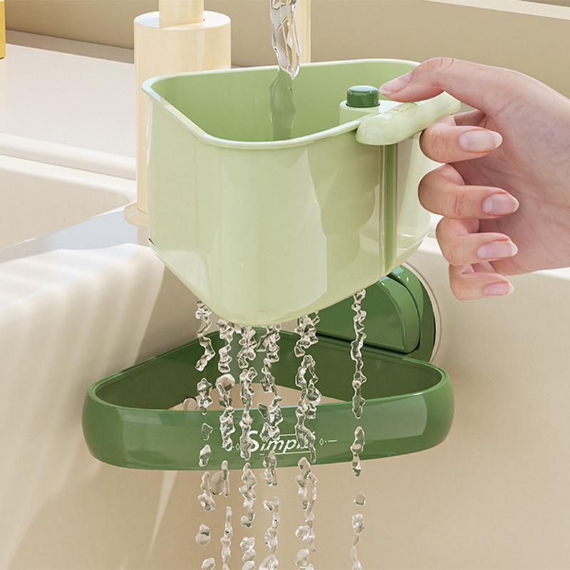 Suction Cup Sink Strainer Basket Removable Filter Design Kitchen Drains Space-Saving Drain Catcher Organizer for Kitchen Waste