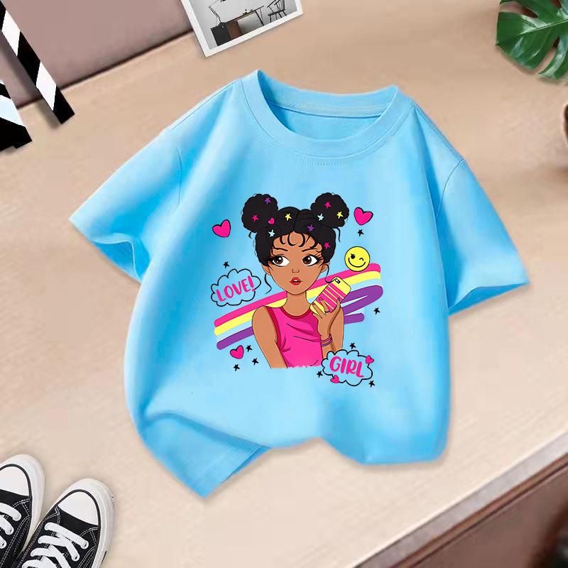Children T-shirt Kids 100% Cotton Clothes Tops 2-13Y Loose-fit Casual Crew Neck Short-sleeve T-shirt