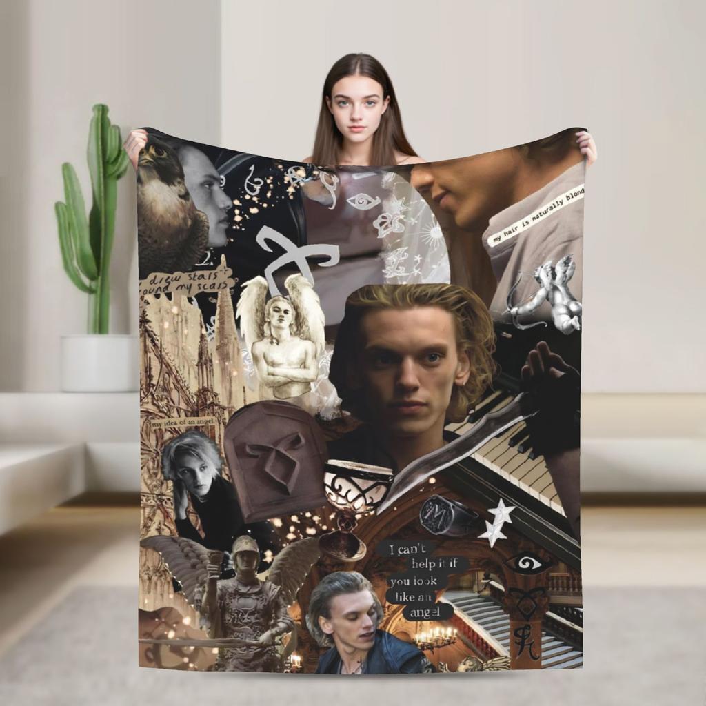 Jamie Campbell Bower  Blankets  Travel Office Flannel Bedding Throws For Living Room Super Warm Design Quality Bedspread