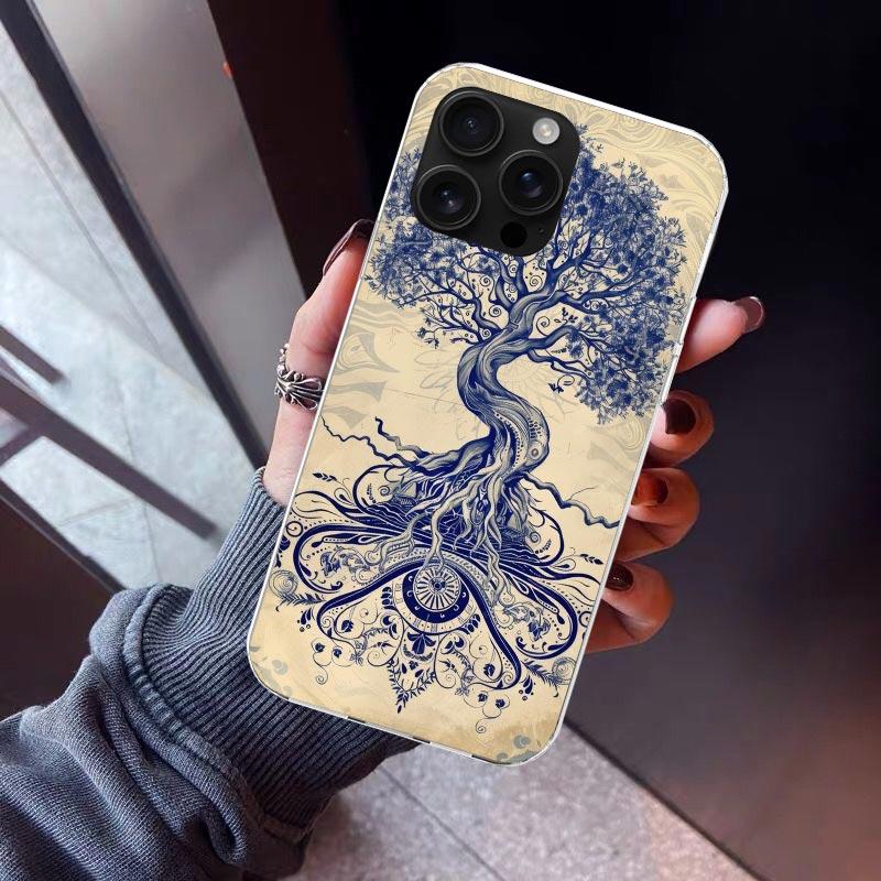 Tree of Life Space Phone Case For iPhone 17 Air 11 13 Mini 14 15 Plus 16 12 Pro Max 16E SE 7 8 Pattern Soft TPU Back Cover  17 A