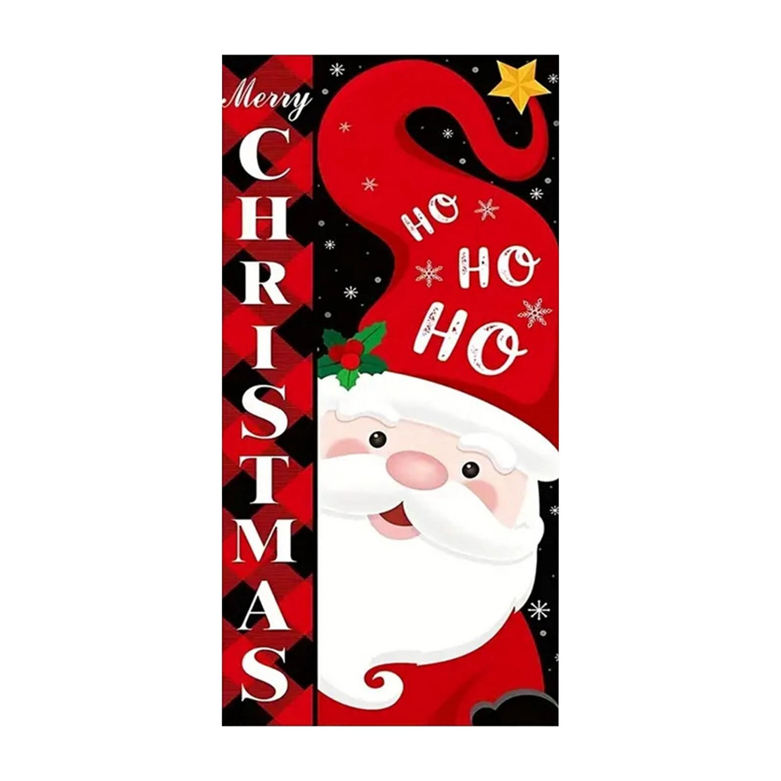 

Рождественская занавеска для двери, рождественская фотофоновая ткань, подвесная ткань для создания атмосферы Нового года, 90 * 180 см One Size