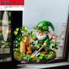  1pc Clover Green Gnome Creative Desktop Decoration, Acrylic Printed One-Piece L-Shaped Design, Suitable for Home, Farmhouse, Living Room, Bedroom 