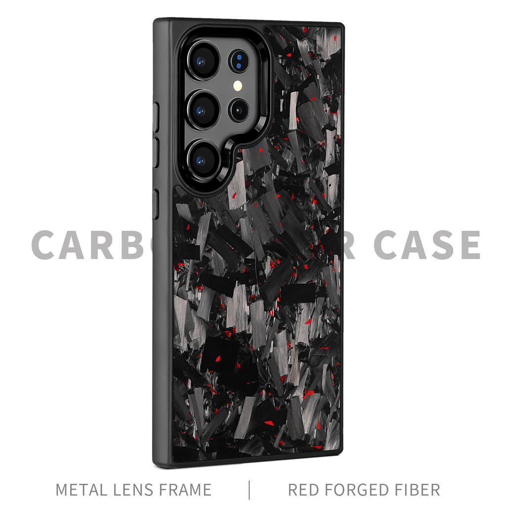 Real Carbon Fiber Magnetic Case for Samsung Galaxy S26 S25 Ultra Plus S26+ Cover Forged Kevlar Aramid Fiber Anti-fall Phone Back