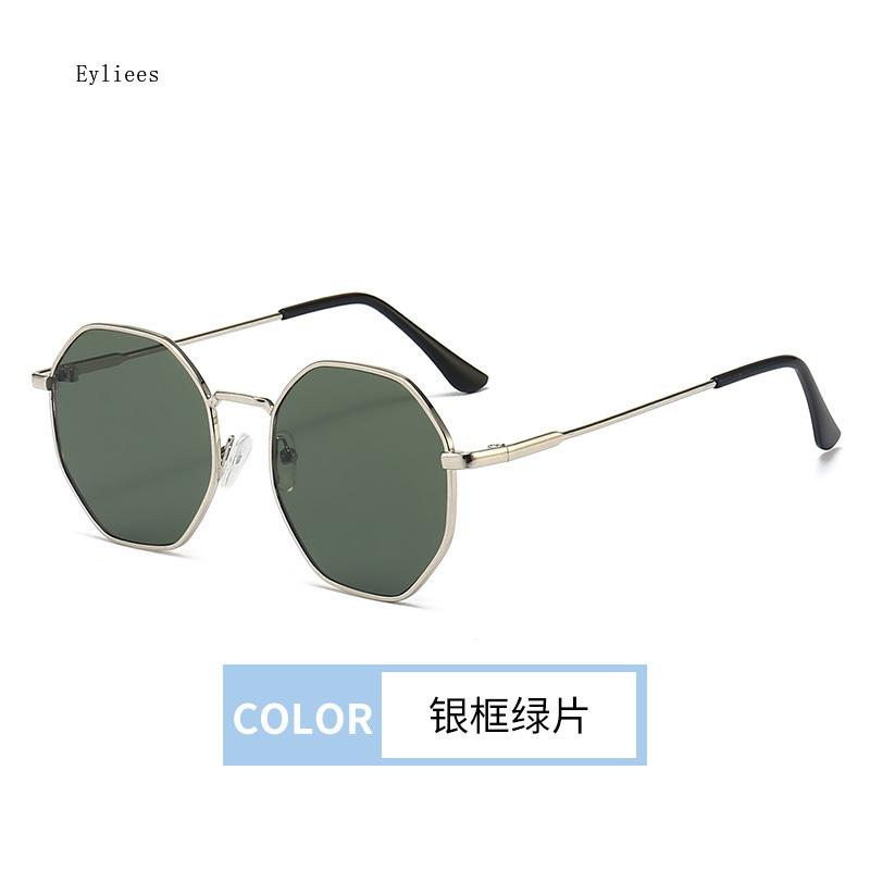 Personalized Multi Women's Sun Goggles New Fashionable Metal Polygonal Sunglasses Driving Travel Anti UV Sunshades Sunglasses