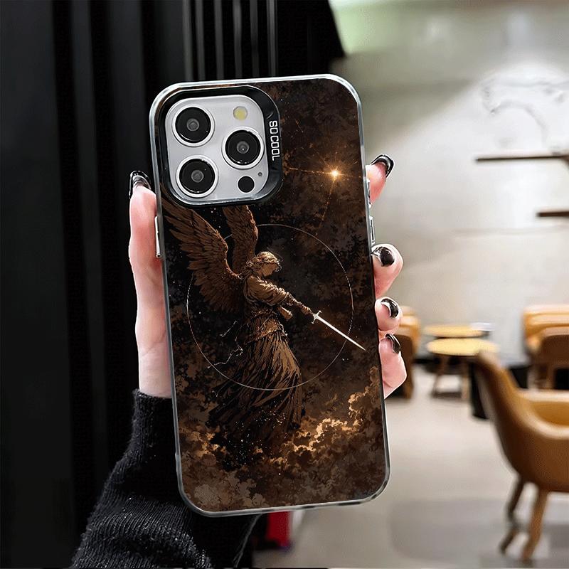 Archangel Michael Aesthetics Shockproof Phone Case for iPhone 17 Air 16 16E 15 Pro Max 14 Plus 13 Mini 12 Back Cover Anti Fall F