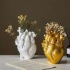 5 Colors Heart Shaped Vase Creative Dried Flower Container Flower Vessel  Home Decoration