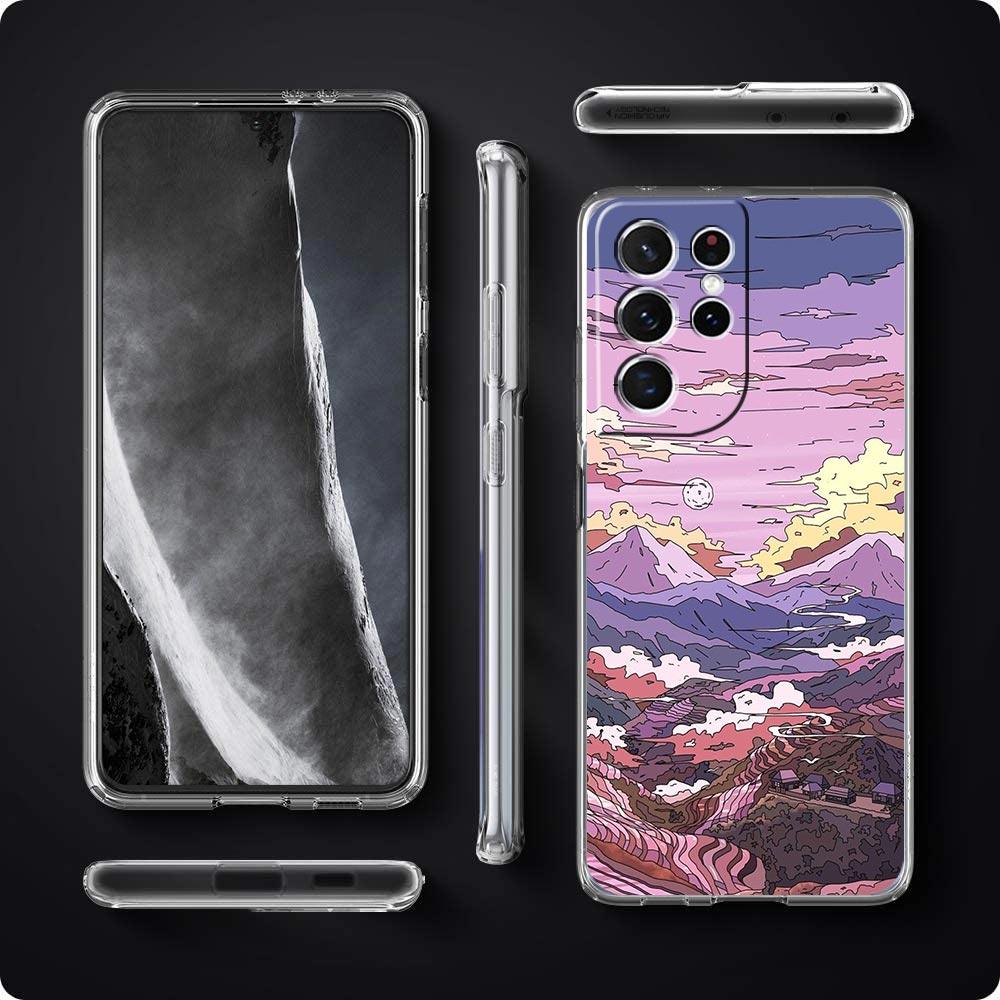 INS Japan Sunset Scenery Clear Phone Case For Samsung Galaxy S23 S22 5G S20 Ultra S21 FE 5G S10E S9 S8 S10 Plus Soft Back Cover