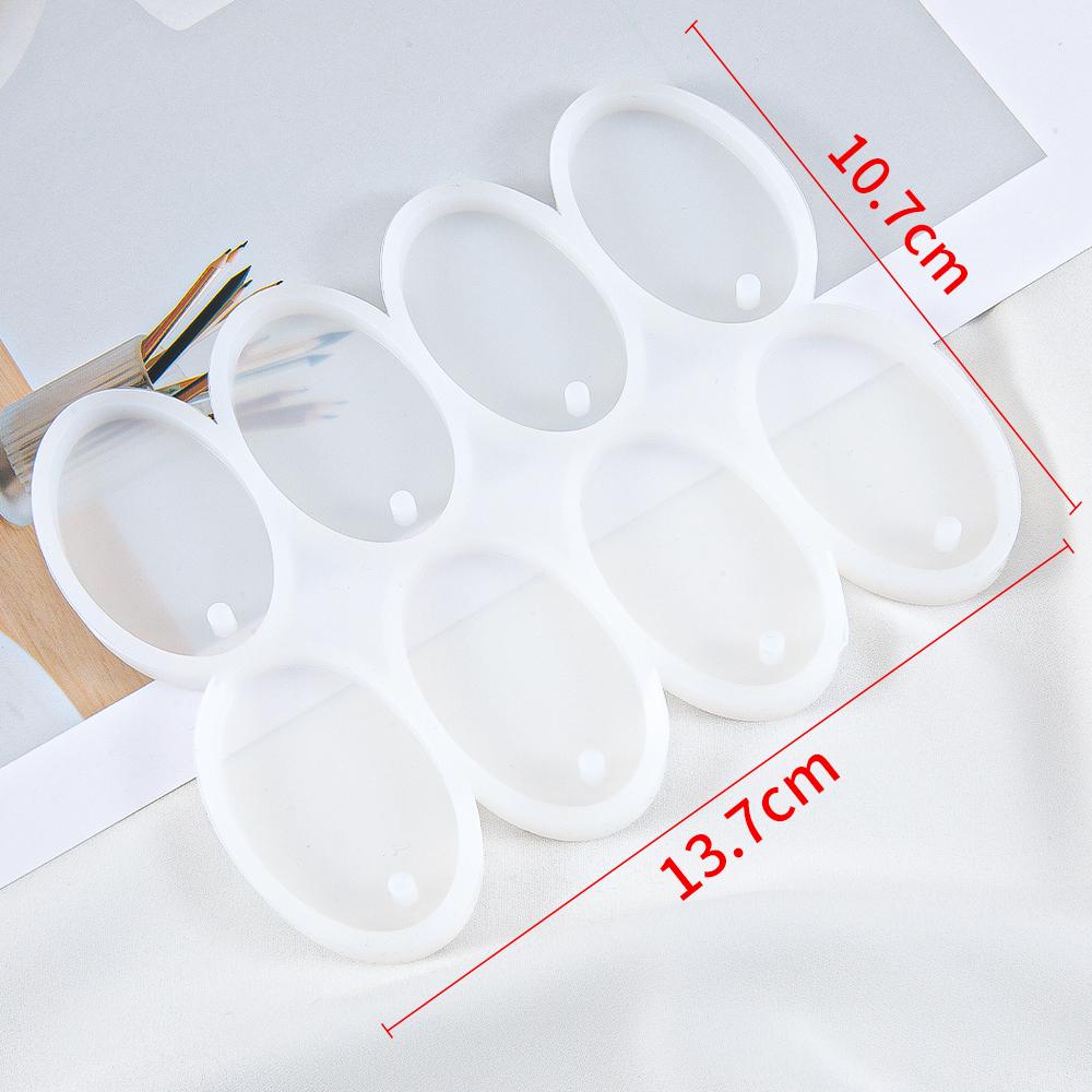 1PC Round Oval Geometric Silicone Mould DIY Epoxy Resin Mold for Jewelry Making Pendant Earrings Key Chain Accessories