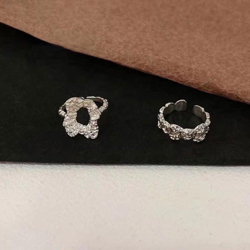 Unique Geometric Style 925 Silver Ring Trendy Lightweight Elegant Accessory For Women
