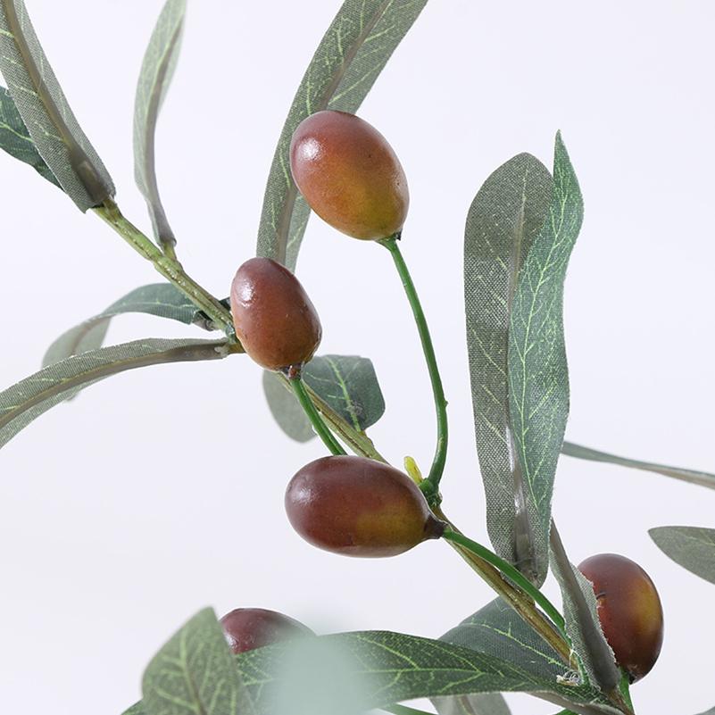 5PC Artificial Fake Plant Olive Green Branches Christmas Home Living Room Vase Decoration Wedding Outdoor Bonsai Fruit Trees