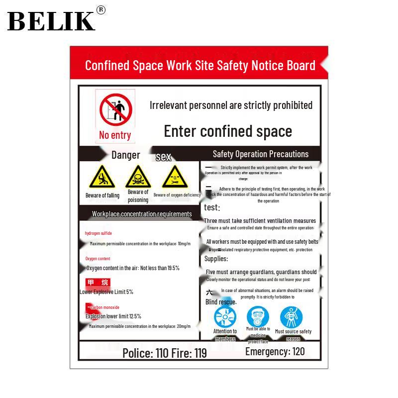 BELIK Restricted Space No Entry Warning Sign