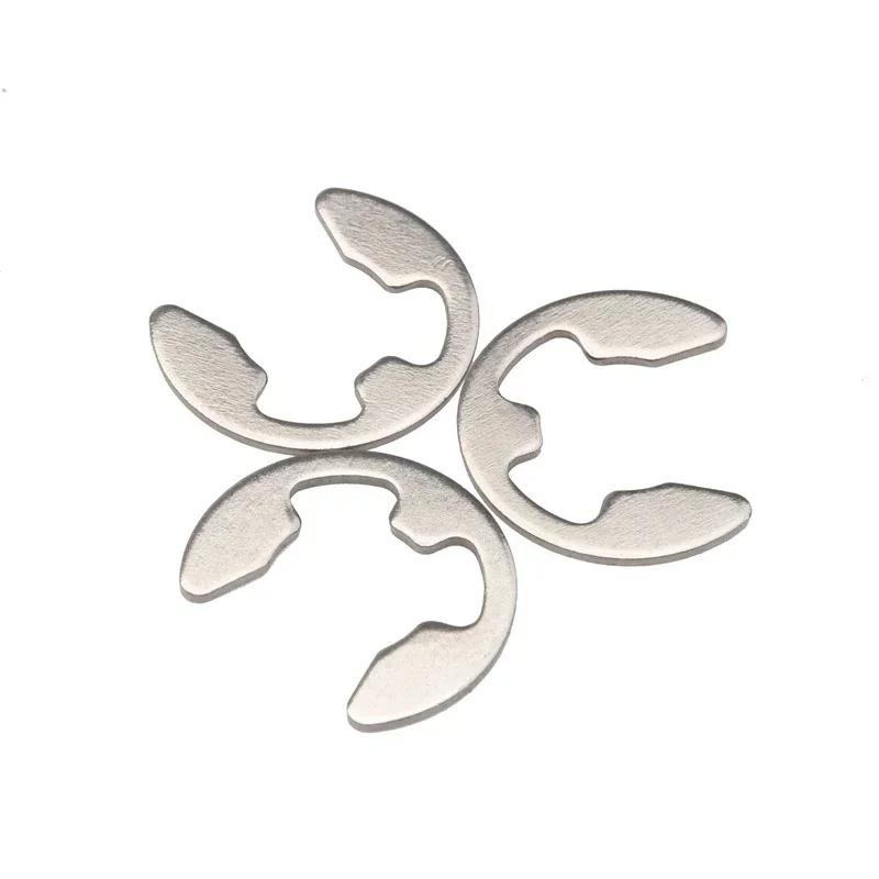 120pcs Stainless Steel Circlip Kit E-Clip/Retaining Ring Washers1.5-10mm for Hardware & Machinery Repair