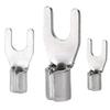 50PCS UT1.5 -10 Non-Insulated Ring Fork U-Type Terminal Tin-Plated Copper Terminals Assortment Kit Cable Wire Connector Crimp